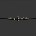 Historic Four Engine Aircraft Scale Model Supporting Early Space Exploration Cosmic Missions