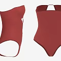 Women's Red Knitted Strapless Backless Bodysuit With Unique Back Design And Elegant Fit