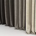 Dark to Light Colored Fabric Curtains with Elegant Smooth Hanging Drapery 3d model