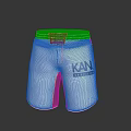KANO Brasil White Sports Shorts with Black Waistband and Training Design