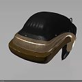 Black Copper Brown Helmet With Unique Design And Metal Accents