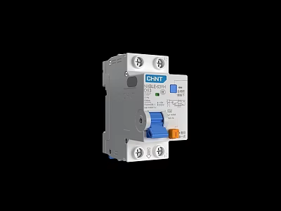 CHNT Electrical Circuit Breaker For Home Daily Use Safety Protection Gray Blue Design 3d model