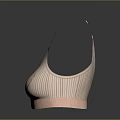 Women's Comfortable Pink Striped Bra With V Neck Lace Detail And Soft Fabric