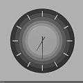 Modern Minimalist Wall Clock With Concentric Rings And Black Frame Design