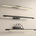 Modern Linear Wall Lights with Sleek Black Design and LED Lighting for Interior Decoration
