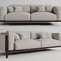 Modern double sofa 3d model
