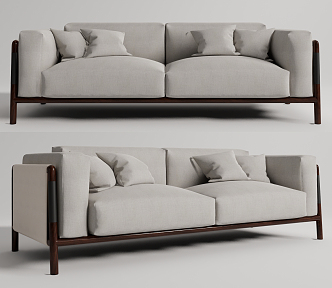 Modern double sofa 3d model