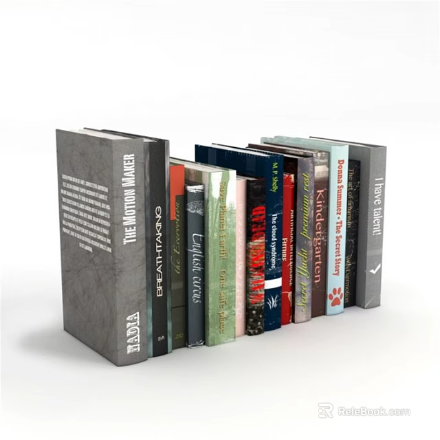 Various Books And Magazines Collection With Different Topics And Colorful Covers 3d model 