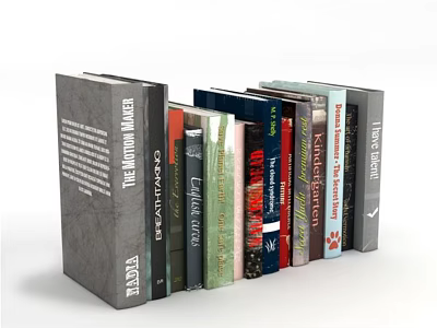Various Books And Magazines Collection With Different Topics And Colorful Covers 3d model