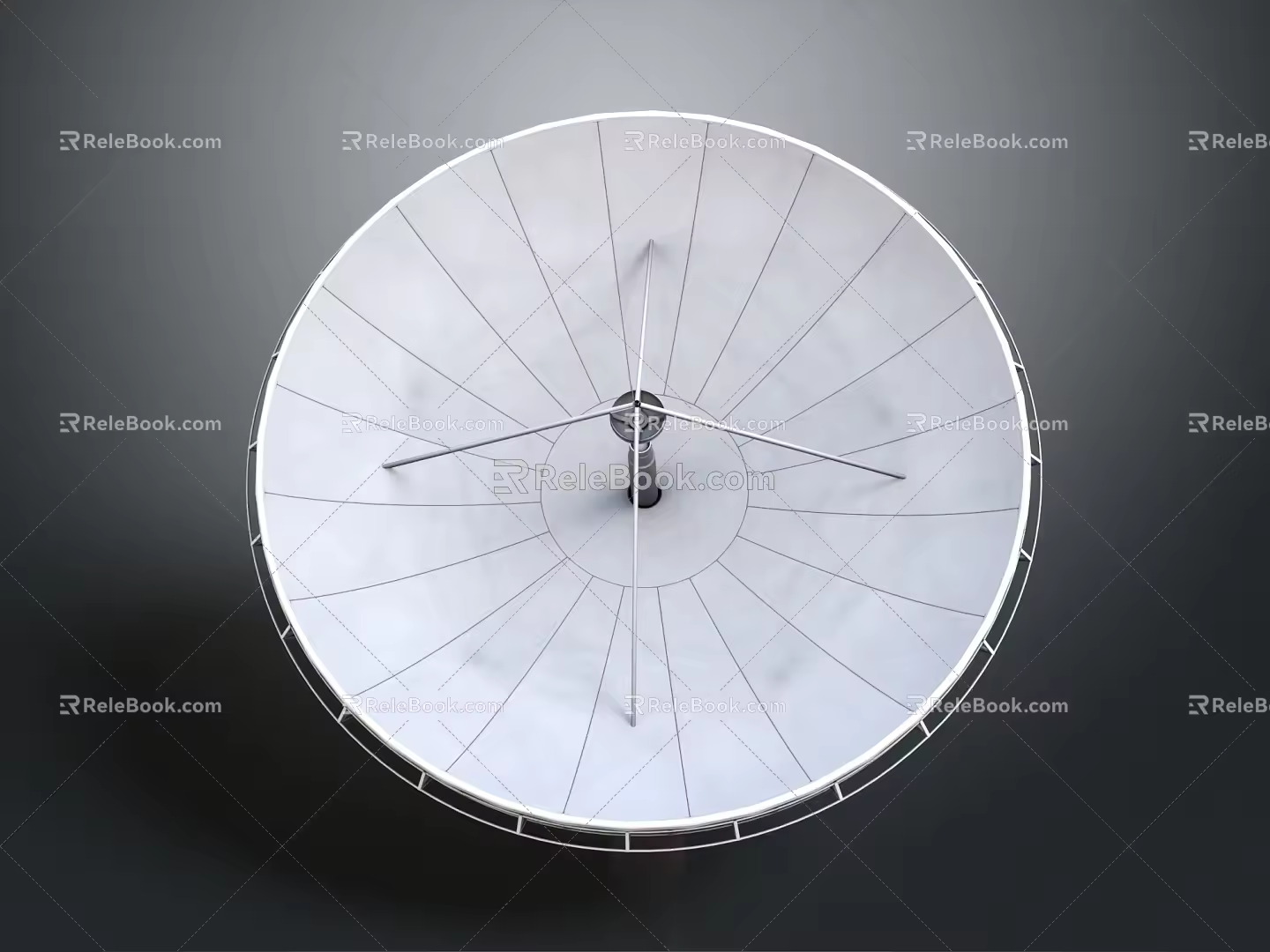 modern signal receiver satellite artificial satellite 3d model