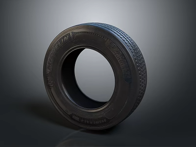 Car Tire With Black Rubber Tread Pattern For Vehicle Performance And Safety 3d model