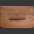 Vintage Leather Suitcase with Brown Leather Body Metal Clasps and Handles