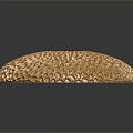 Golden Round Decorative Light Fixture With Honeycomb Texture Shiny Surface 3d model
