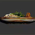 Delicious Rice Bowl With Fried Egg Green Scallions And Crispy Chicken Pieces