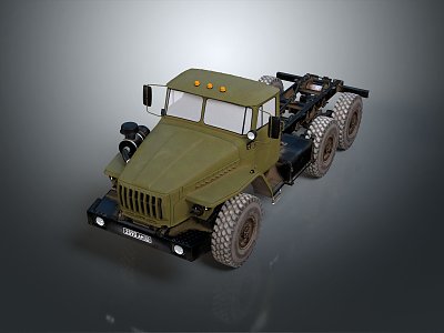 Modern military truck big truck big transporter big transporter 3d model