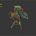 laser tower turret turntable sci-fi tower defense game tower defense sci-fi turret game turret game turret 3d model