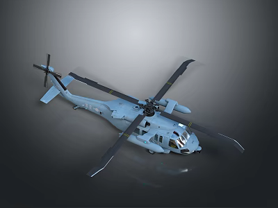 3D Rendered White Helicopter With Main Rotor Tail Rotor And Detailed Fuselage On Dark Background 3d model