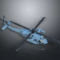 3D Rendered White Helicopter With Main Rotor Tail Rotor And Detailed Fuselage On Dark Background
