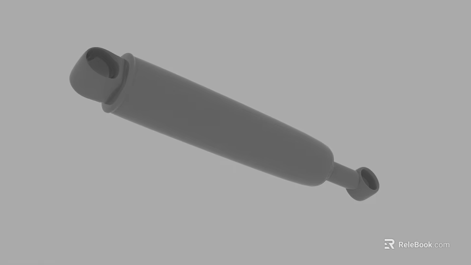 Durable Gray Cylindrical Mechanical Part With End Holes For Connection Applications 3d model