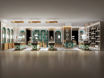 Light Luxury Jewelry Store Jewelry Display Shop model