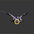 Cute Angel Character With Purple Hair Halo Purple And White Wings And Ornamental Outfit