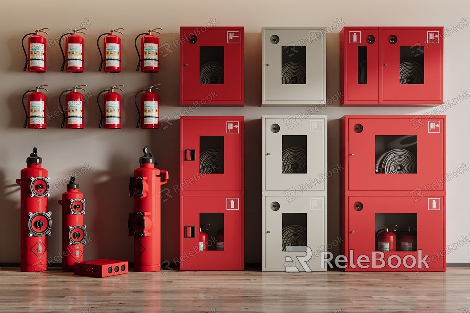 Modern Fire Fighting Equipment Fire Equipment Fire Extinguisher Fire Hydrant Fire Box model