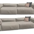 Modern double sofa 3d model
