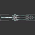 Medieval Decorative Sword With Golden Hilt Intricate Engravings And Metallic Blade
