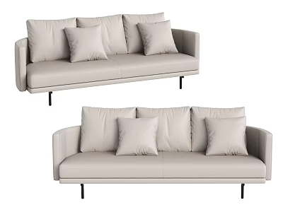 Three-seat sofa 3d model