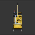 Modern cleaning car push cleaning car 3d model