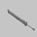 Detailed Metal Sword With Red Rope Handle And Sleek Blade Craftsmanship Design