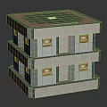 Three Layer Stacked Equipment Storage Units With Sturdy Industrial Design
