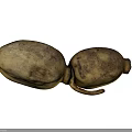 Two Connected Yellow Vegetables with Natural Spots and Joined Shape