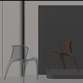 Designer Modern Elegant Dining Chairs Transparent And Gold Finish For Home Decor