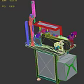 Stainless Steel Industrial Equipment With Automated Mechanical Parts And Control Panel