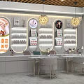 Elegant Illuminated Display Shelves For Modern Nail Salon To Showcase Manicure Polish And Beauty Supplies