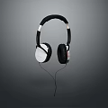Over Ear Wired Headphones For Computer Audio With Black White Design And Comfortable Earpads