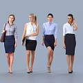 Modern Multiplayer Work Women Multiplayer 3d model
