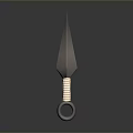 Tactical Weapon Featuring Pointed Metal Tip And Wrapped Handle With Circular Ring