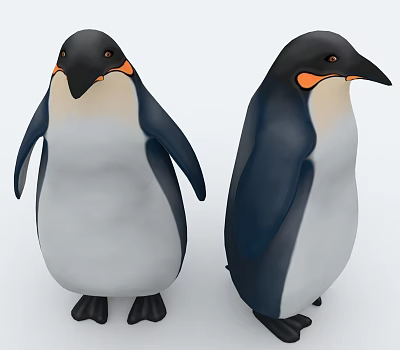 Penguin animals QQ 3d model