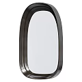 Stylish Modern Oval Wall Mirror With Black Frame For Home Decor