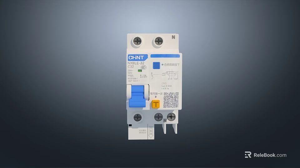 CHNT Electrical Circuit Breaker Device With Safety Switch And Protection Design 3d model 