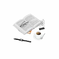 Decorative Accessory Set with Open Book Eyeglasses Metal Plant Decor and Coffee Cup
