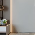 Modern Bedroom Accent Wall Design With Art Cabinets And Decor