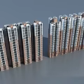 Modern High Rise Residential Buildings Featuring Neat Window Arrangements And Exterior Design