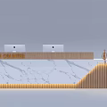 Modern reception desk 3d model