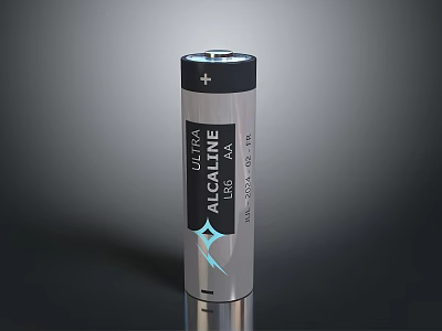 Ultra Alkaline AA Battery High Performance Power For Electronic Devices 3d model