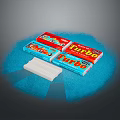 Turbo Erasers With Colorful Packaging Red Blue Boxes And White Body