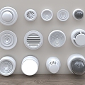 Camera monitoring air outlet, new air outlet, fire alarm, smoke alarm, fire sprinkler 3d model