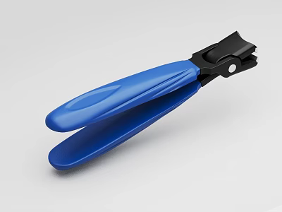 Blue Handle Black Pliers With Non Slip Grip And Sturdy Build As Household Tool 3d model